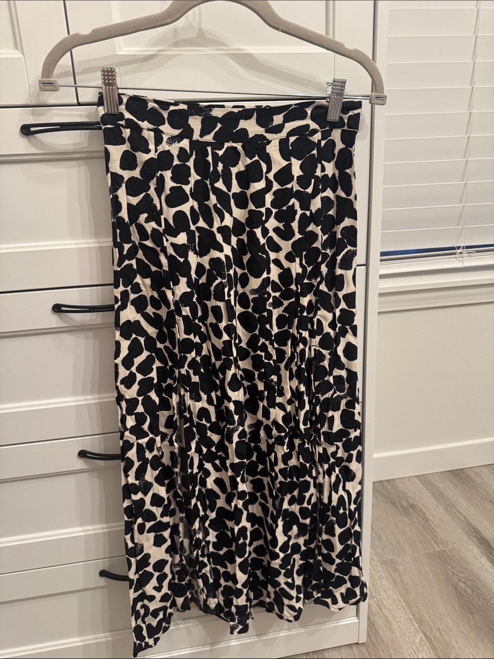 Black and Cream Animal Print Women’s Skirt